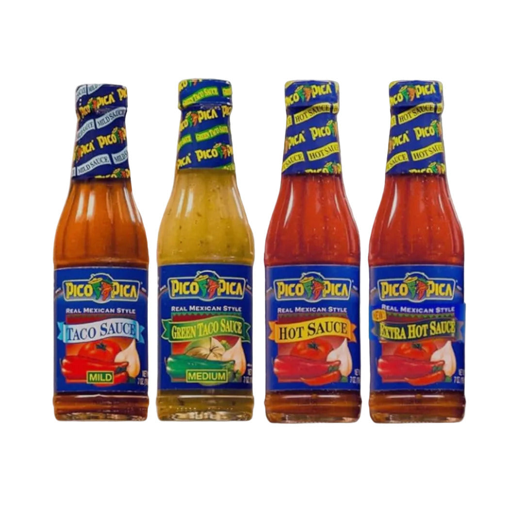 Pico Pica Hot Sauce Variety 4-Pack - 7oz - MexGrocer.com