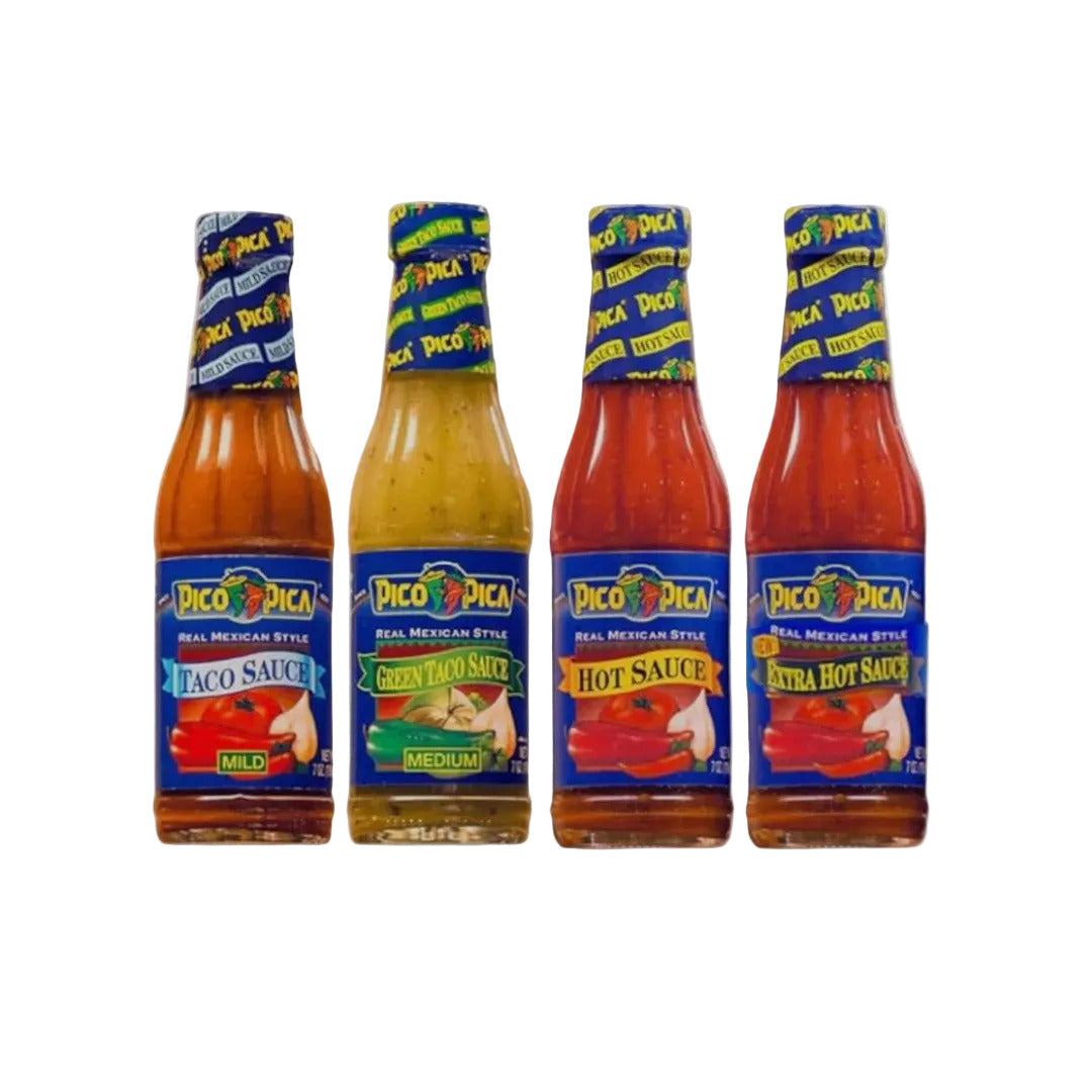 Pico Pica Hot Sauce Variety 4-Pack - 7oz - MexGrocer.com