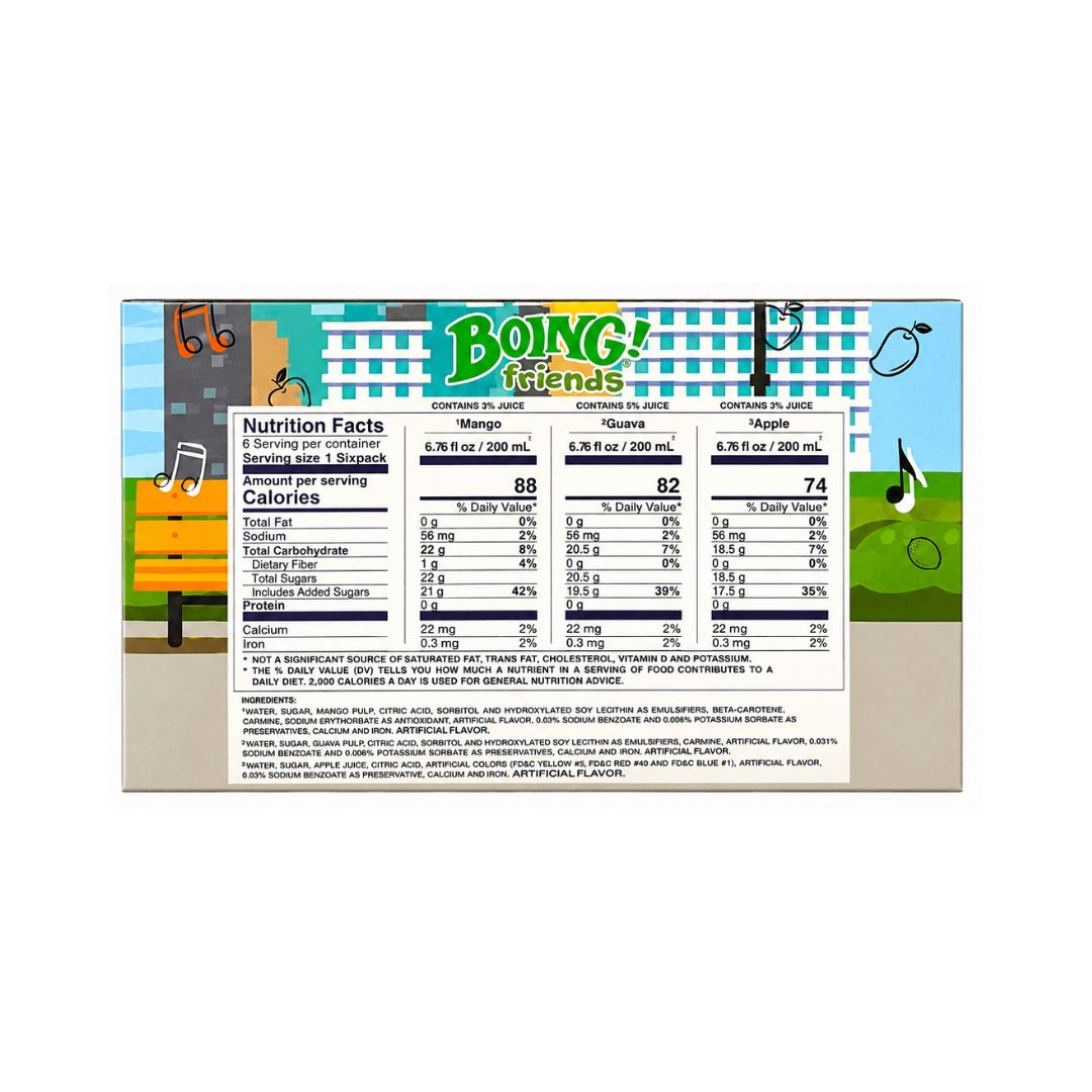 Boing Amigos Jugo de Frutas Surtido Triángulos – Caja de 6 unidades, 200 ml cada uno