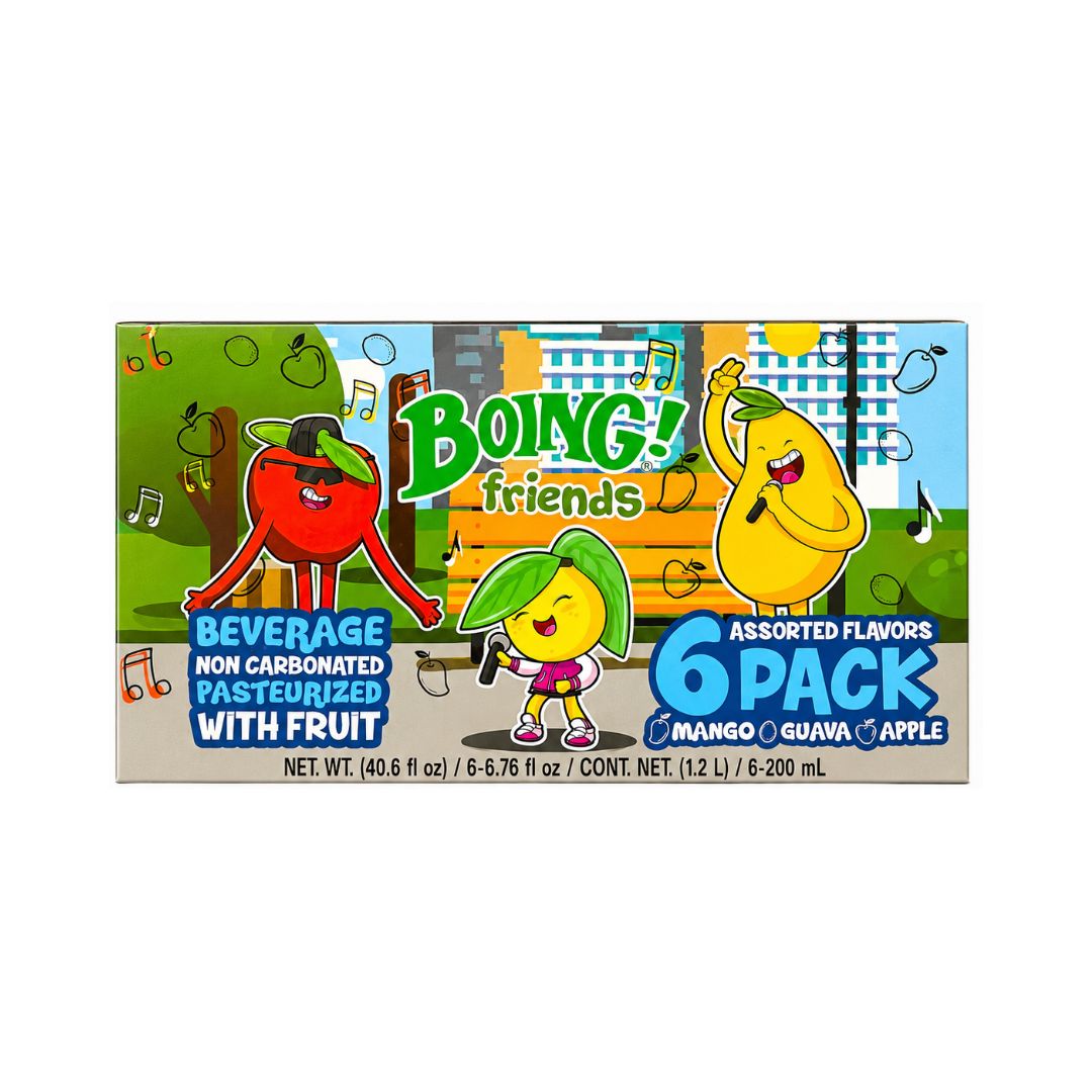 Boing Amigos Jugo de Frutas Surtido Triángulos – Caja de 6 unidades, 200 ml cada uno