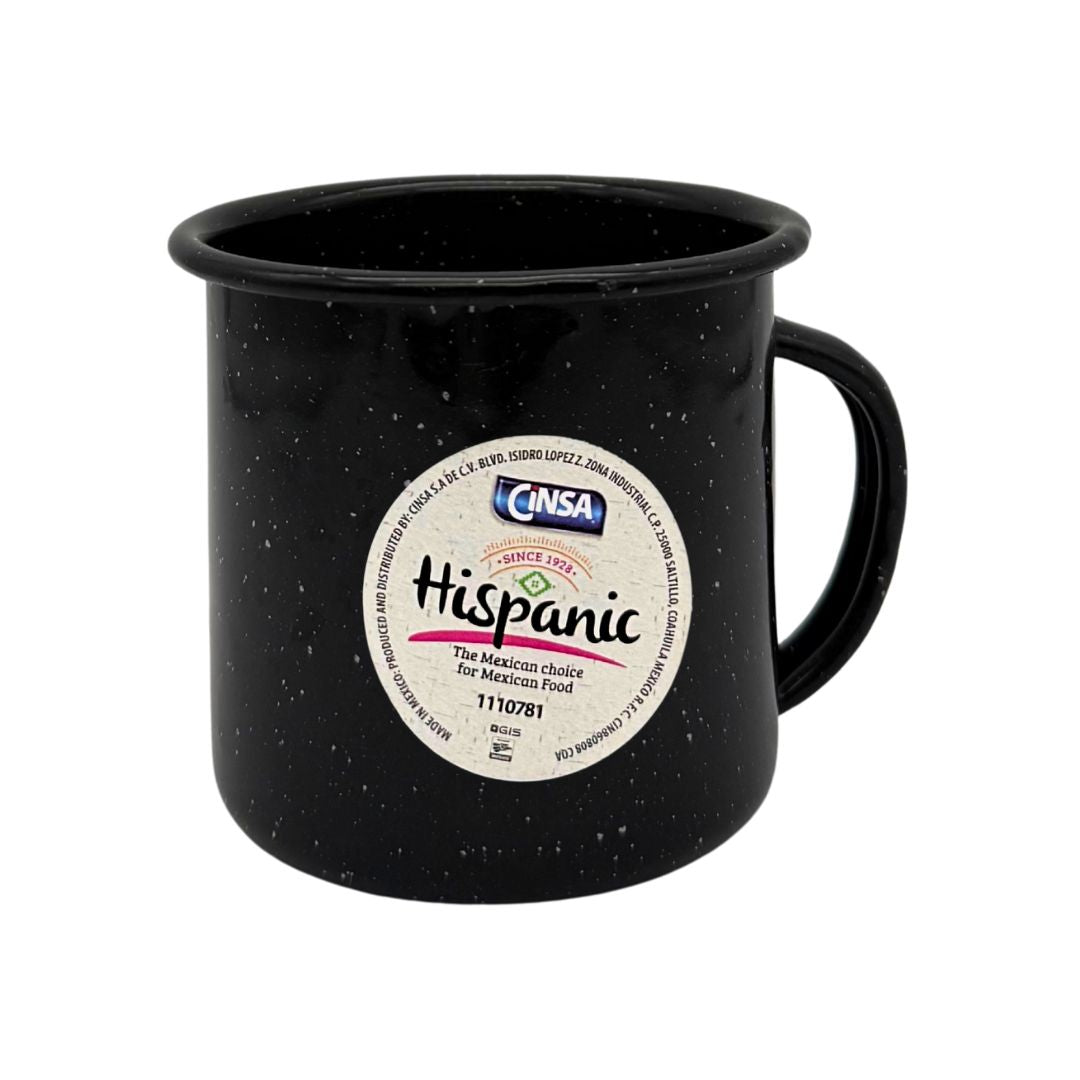 Cinsa (BLACK) Enamel Cup - Vaso Peltre - 12 oz - MexGrocer.com