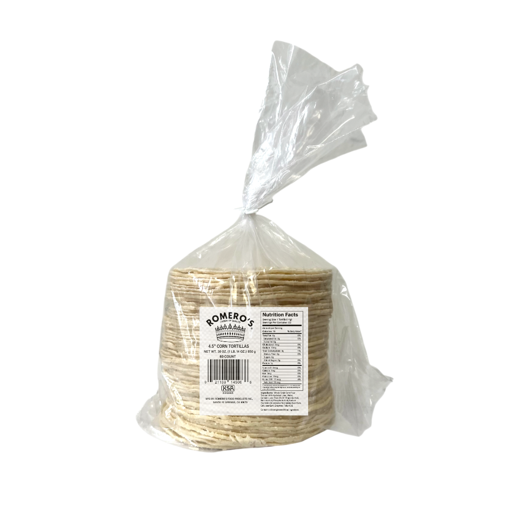 Romero’s 4.5" Corn Tortillas – 60 ct