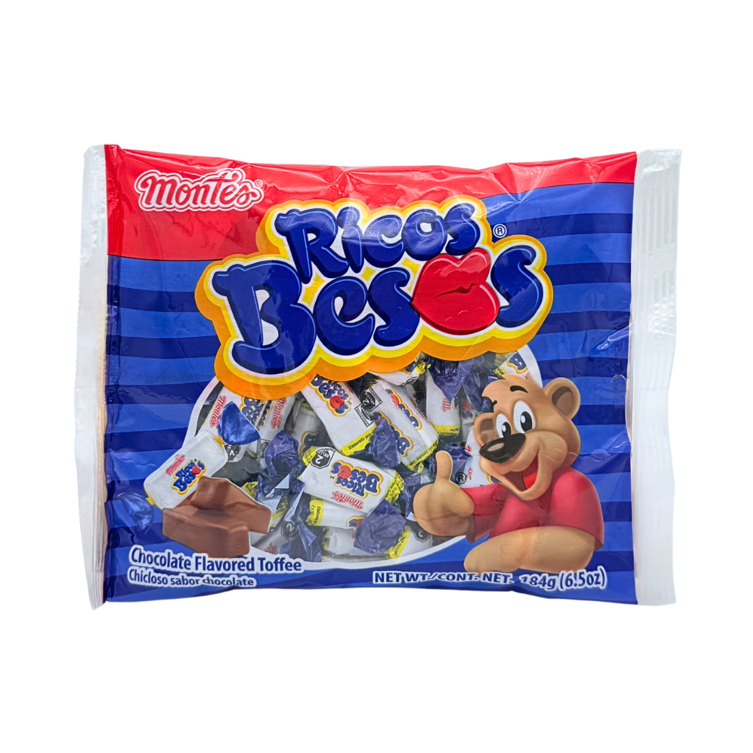 Ricos Besos - Chocolate Flavored Toffee by Montes - 5 oz - MexGrocer.com