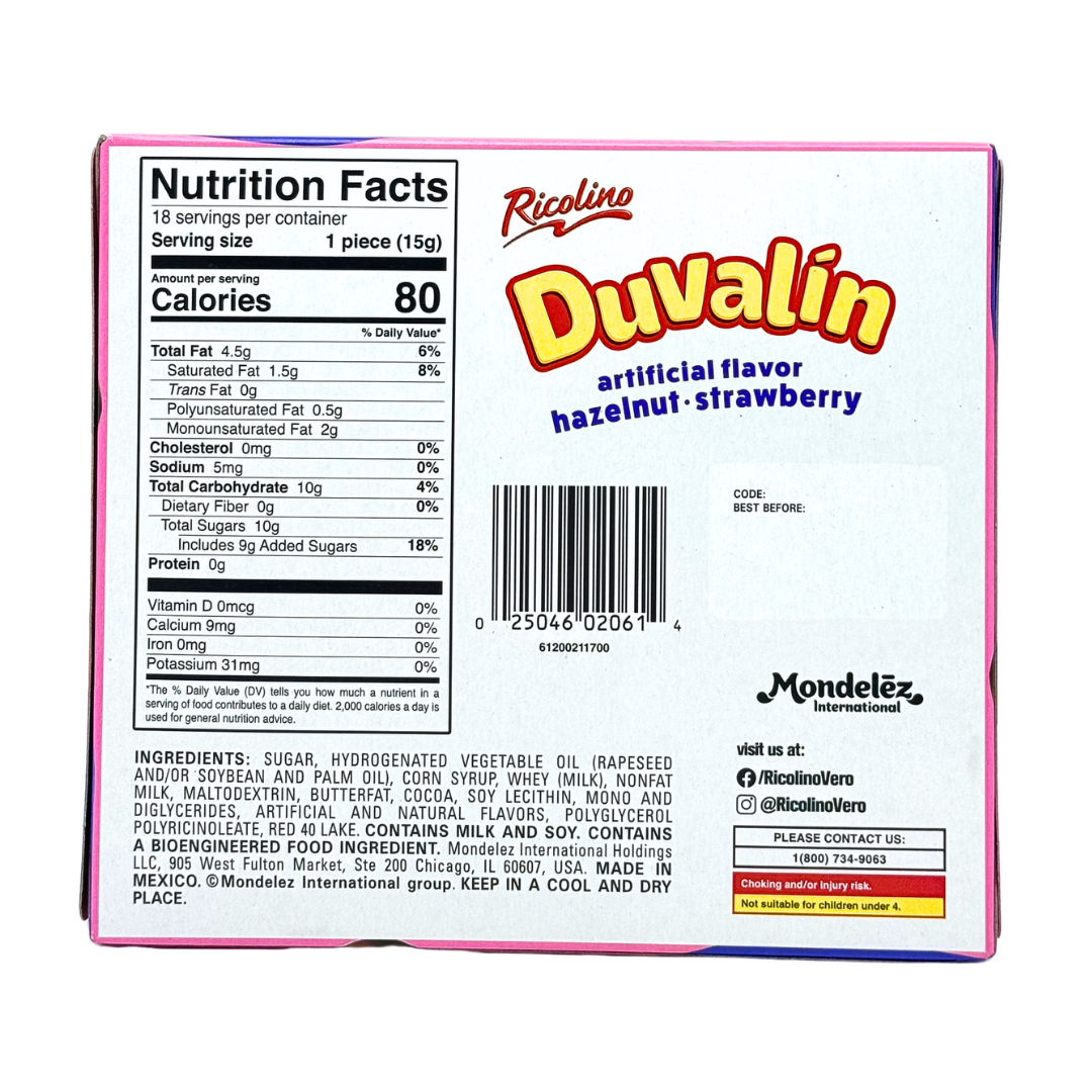Duvalin Hazelnut Strawberry Candy Creams - 18 ct