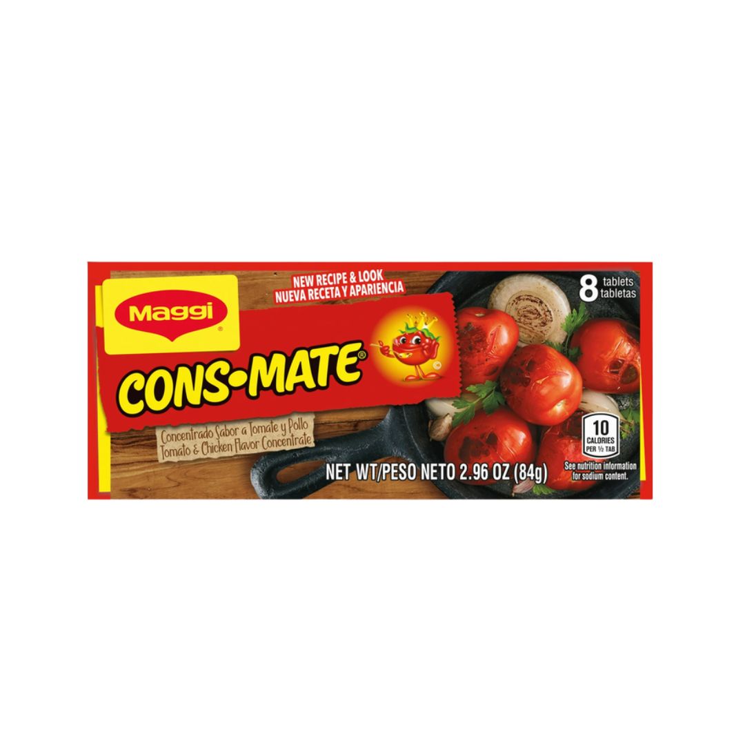 Maggi Cons-Mate Tomato & Chicken Flavor Concentrate – 8 Cubes / NET W 2.96 oz