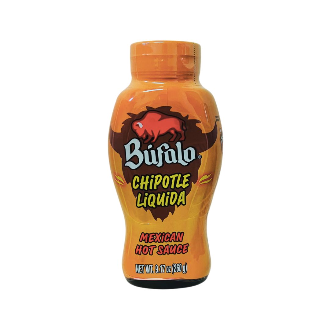 Búfalo Chipotle Liquid Hot Sauce – 9.17 oz Mexican Salsa Picante Squeeze Bottle