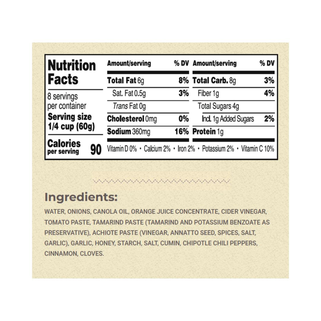 Juanita's Tamarind Orange Multi-Use Cooking Sauce Mild – Sweet & Tangy Mexican Sauce 16 oz Jar