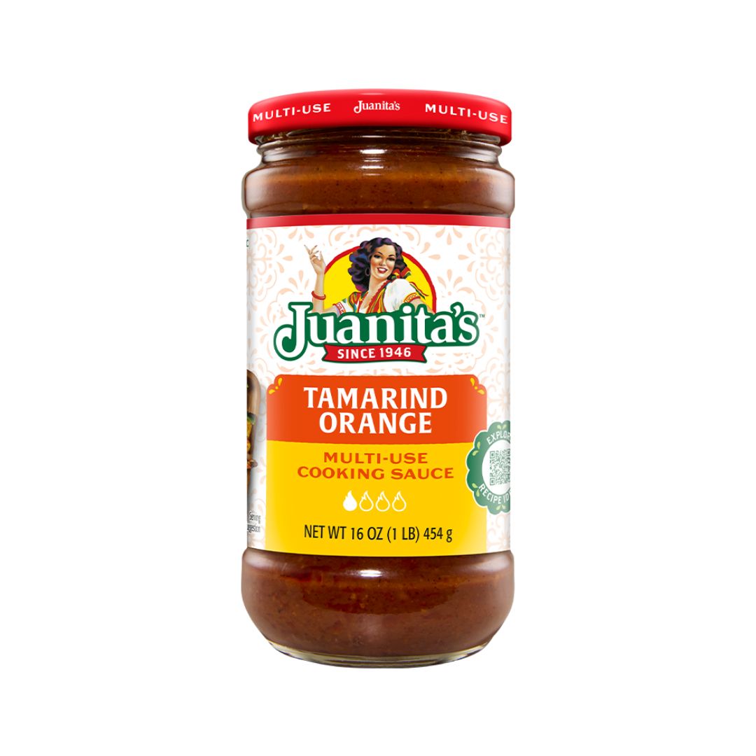 Juanita's Tamarind Orange Multi-Use Cooking Sauce Mild – Sweet & Tangy Mexican Sauce 16 oz Jar
