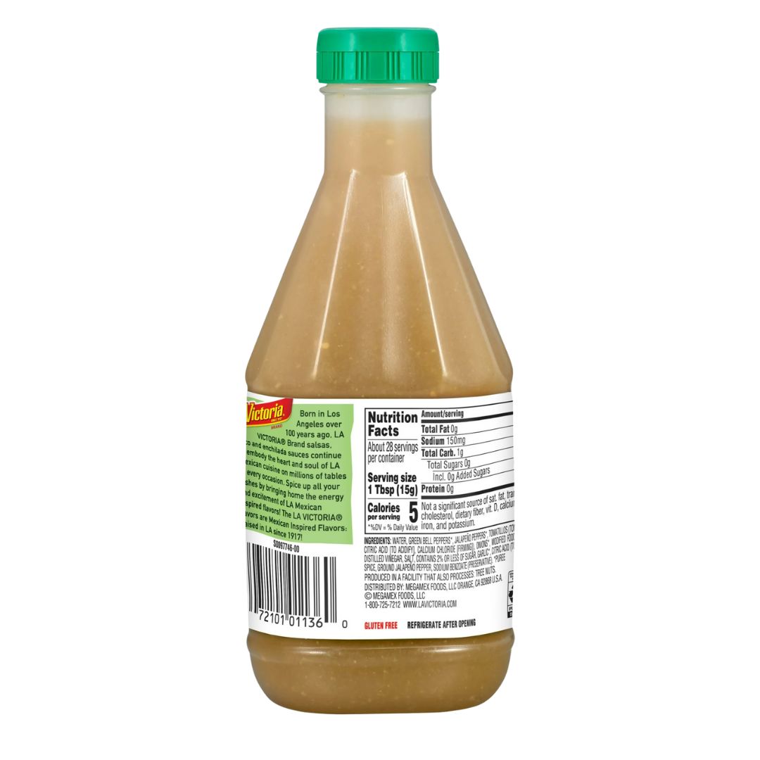La Victoria Green Taco Sauce (Squeeze) - Mild - 15 oz - MexGrocer.com