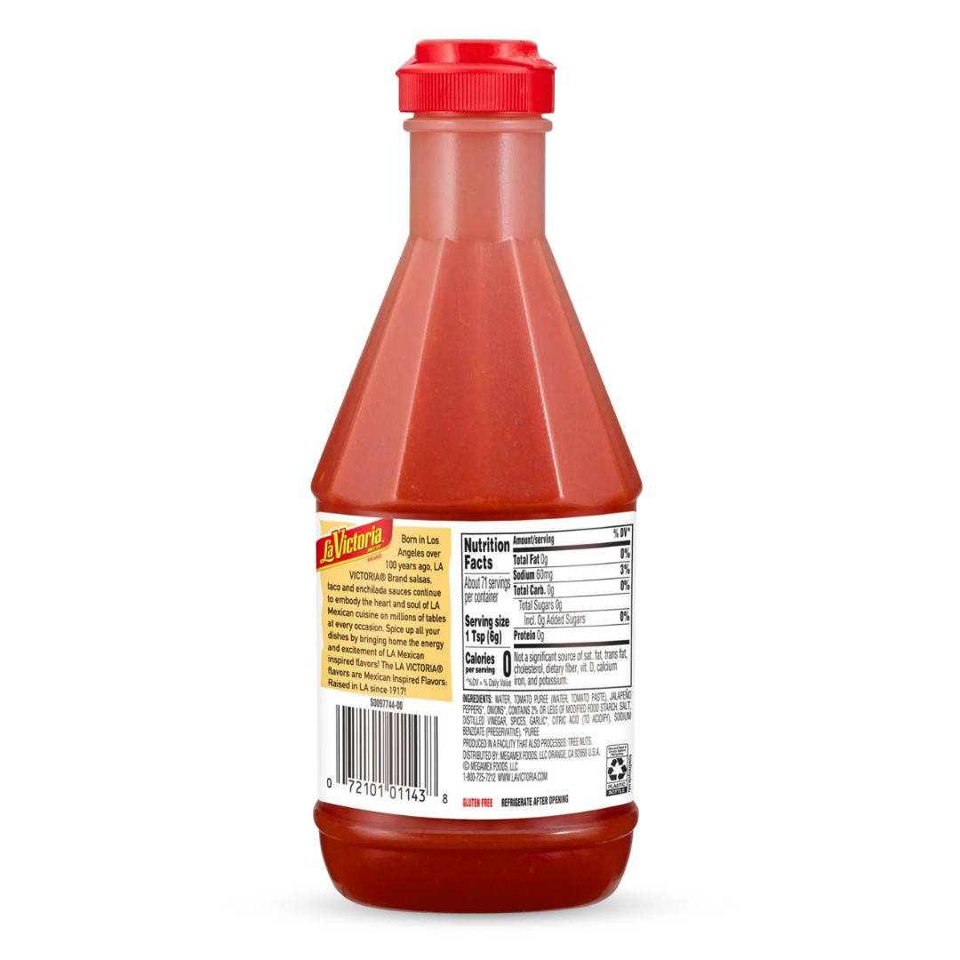 La Victoria Salsa Brava (Squeeze Bottle) - Taco Sauce - Hot - 15 oz - MexGrocer.com