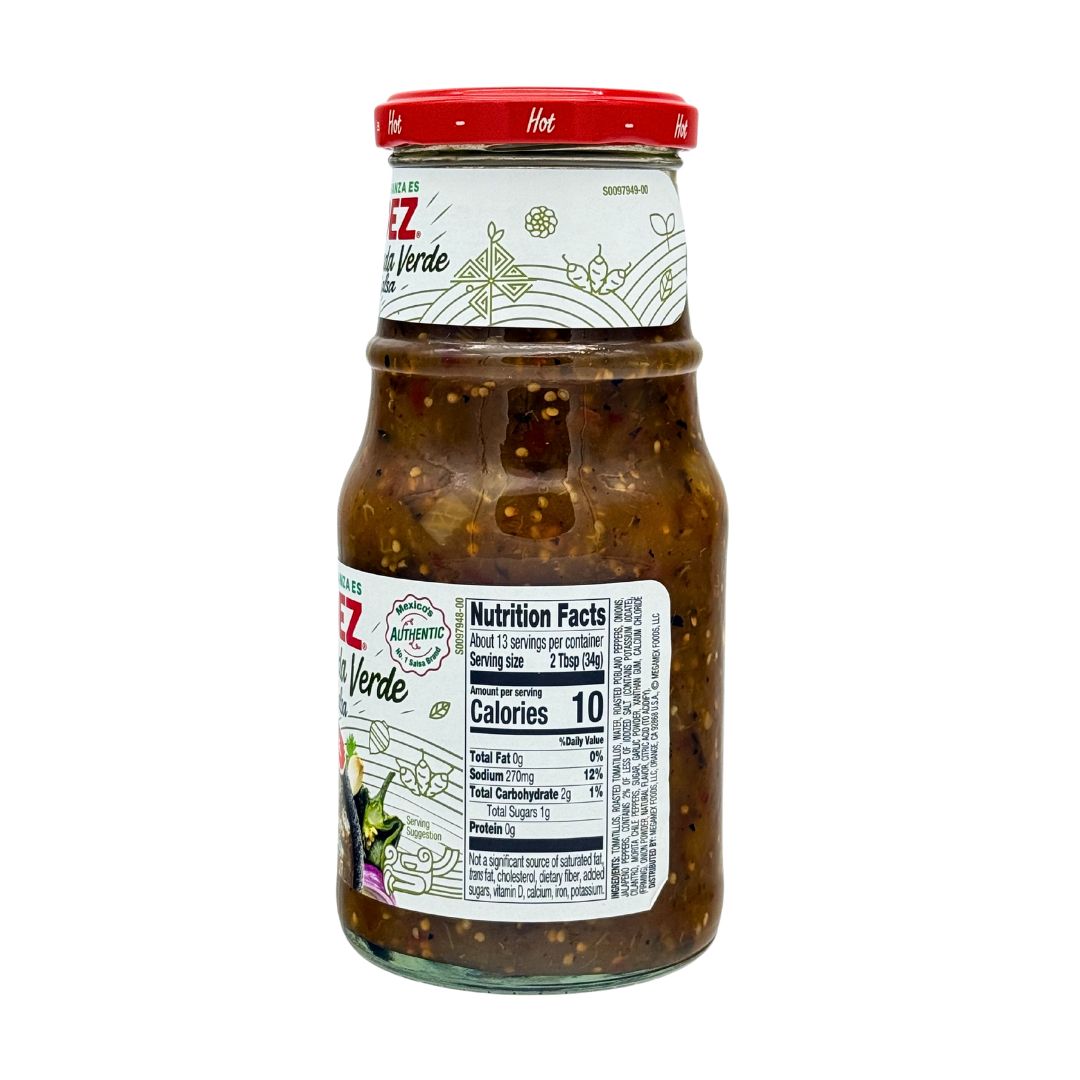 Herdez Salsa Tatemada Verde Hot - 15.5 oz - MexGrocer.com