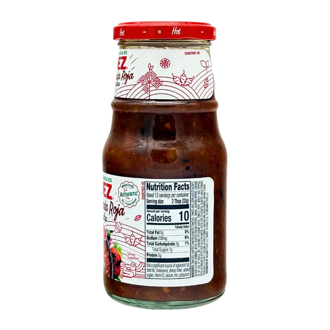 Herdez Salsa Tatemada Roja Hot - 15.5 oz - MexGrocer.com