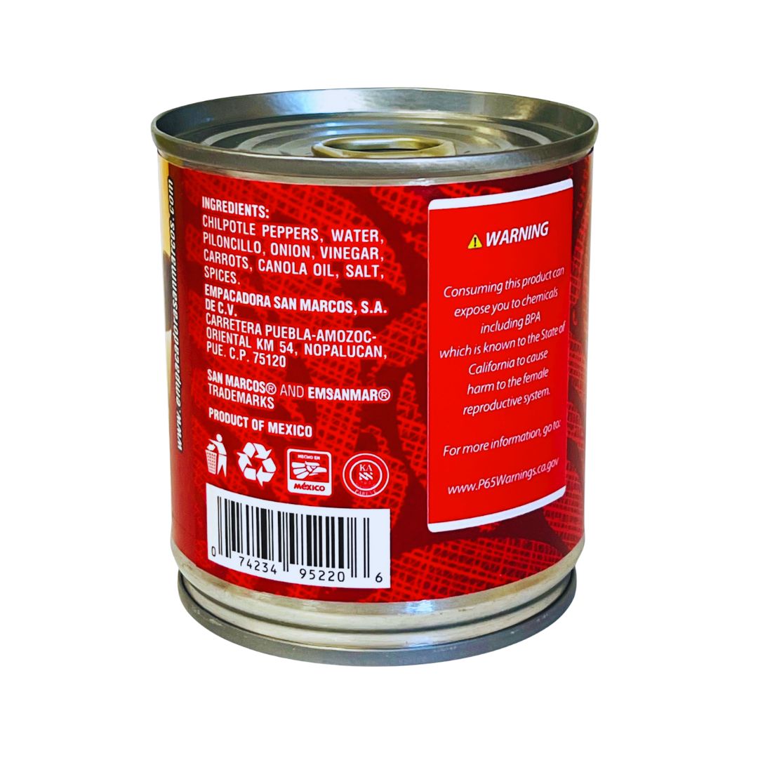 San Marcos Sweet Chipotles - 7.5 oz - MexGrocer.com