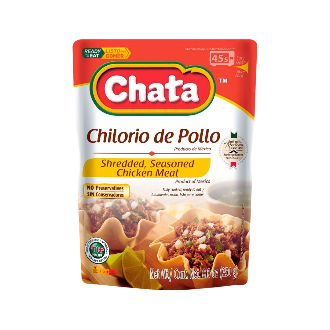 Chata Mexican Chicken Chilorio, Ready to Eat – 8.8 oz - MexGrocer.com