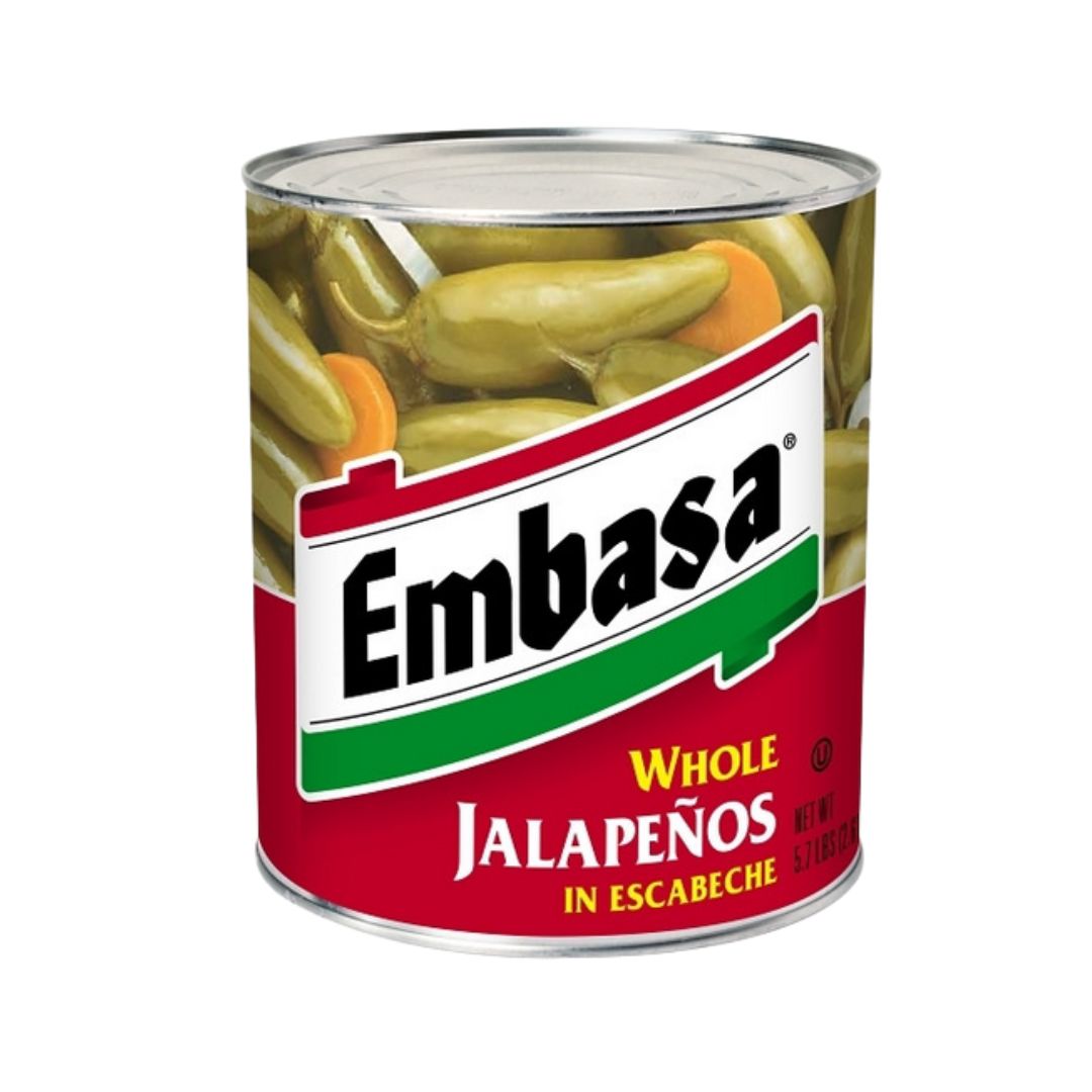 Chiles enteros en escabeche de Embasa 92 oz