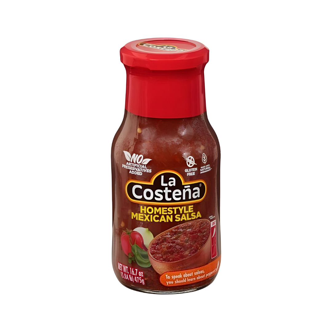 La Costeña Homestyle Mexican Salsa 16 oz – Authentic Chunky Red Jalapeño Salsa