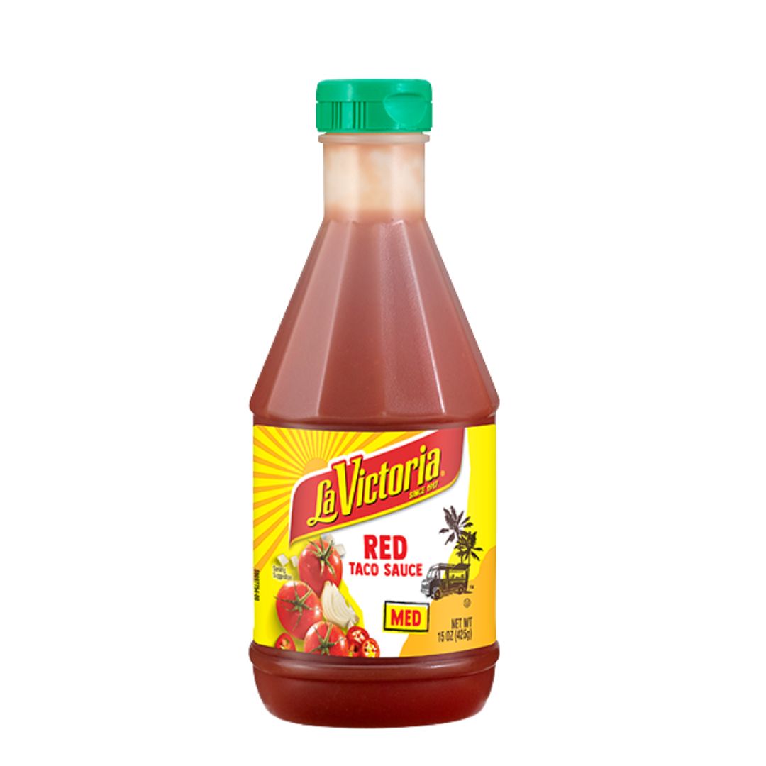 La Victoria Red Taco Sauce Med - 15 oz - MexGrocer.com