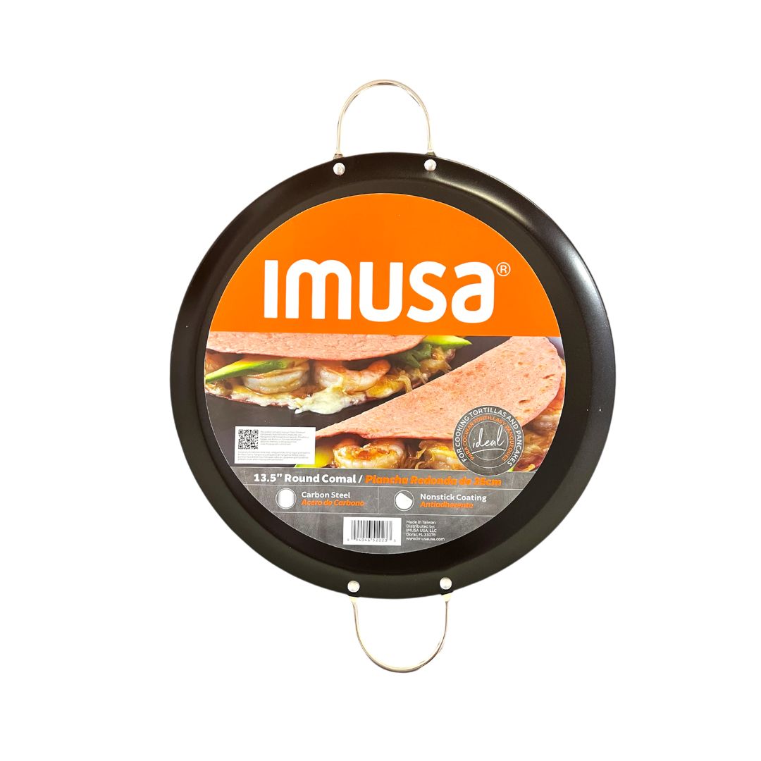 Comal Redondo Imusa de Acero al Carbono de 13.5" – Plancha Antiadherente Mexicana para Tortillas