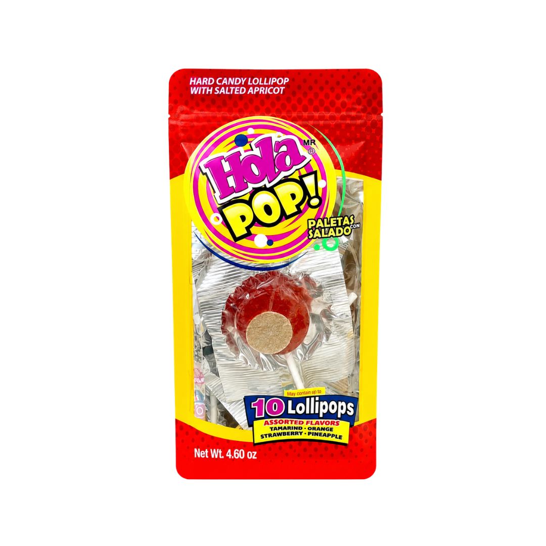 HOLA POP La Original Paletas con Salado – Assorted Flavored Pops 10 ct