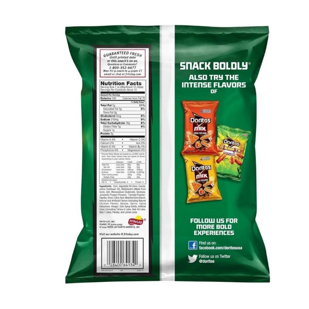 Doritos Salsa Verde Flavored Tortilla Chips