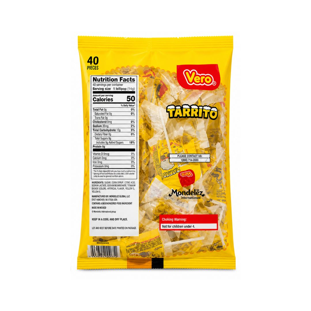 vero tarrito fizzy fruity lollipop mexican candy chili powder