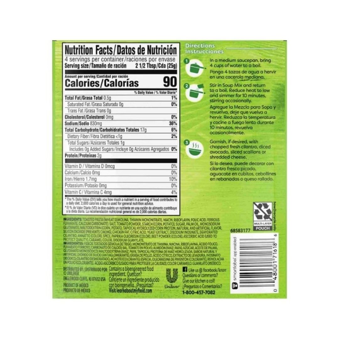 Knorr Pasta Alphabet Soup - Sopa de Letras 3.5 oz