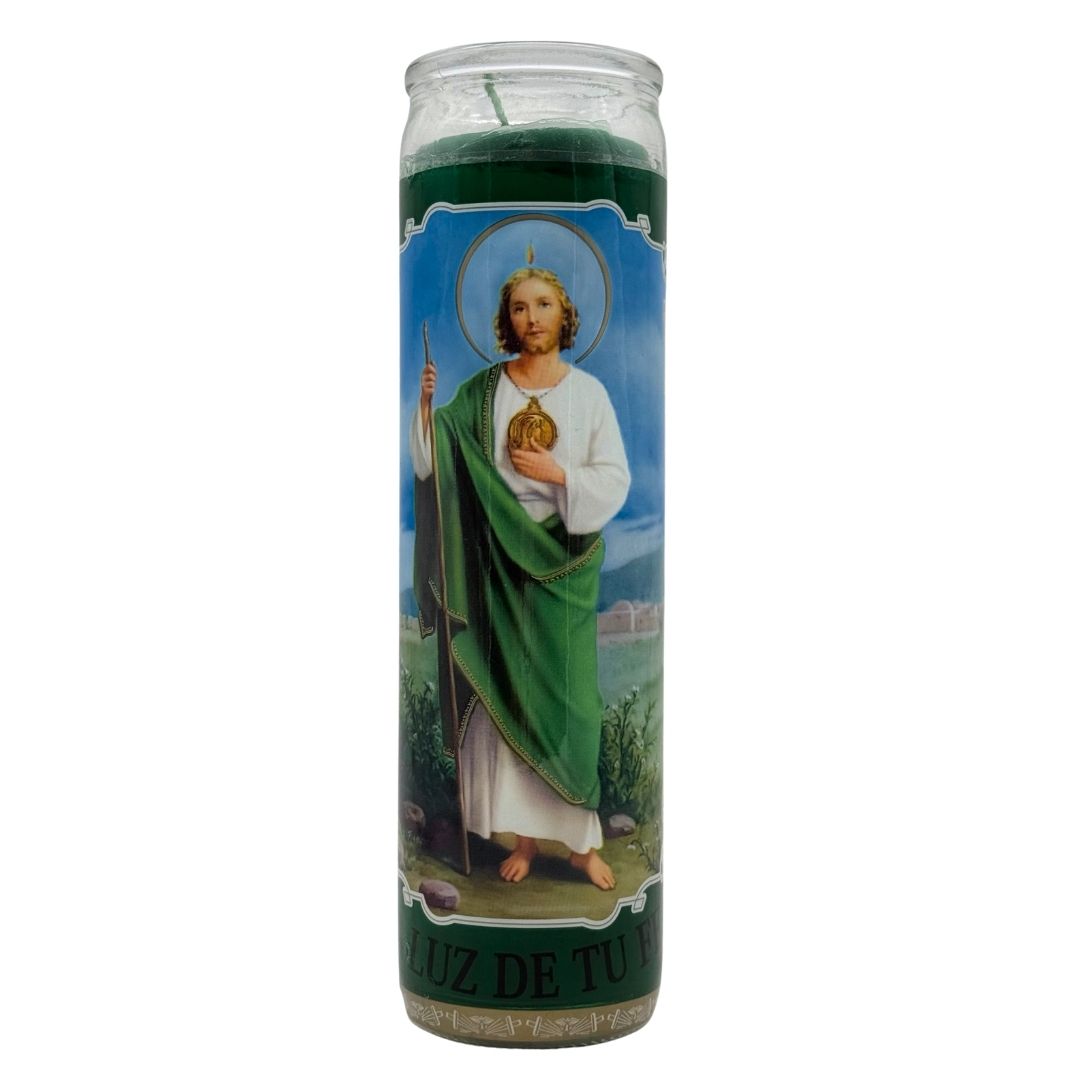 St Jude Thaddeus Green 8" Candle