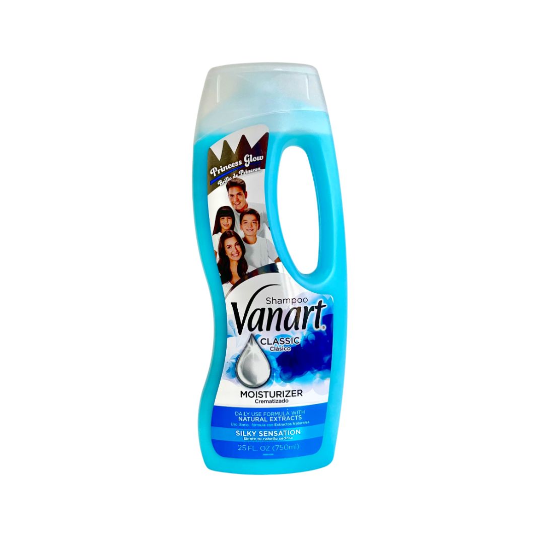 Champú Vanart Azul Clásico Humectante – Fórmula de Uso Diario con Extractos Naturales 750 ml