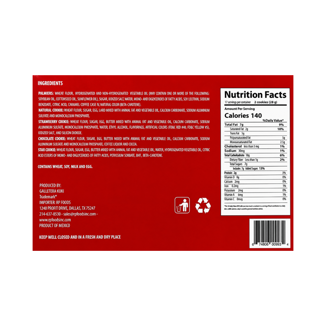 Galletas Surtidas Kuki – 17 Paquetes / 13 oz