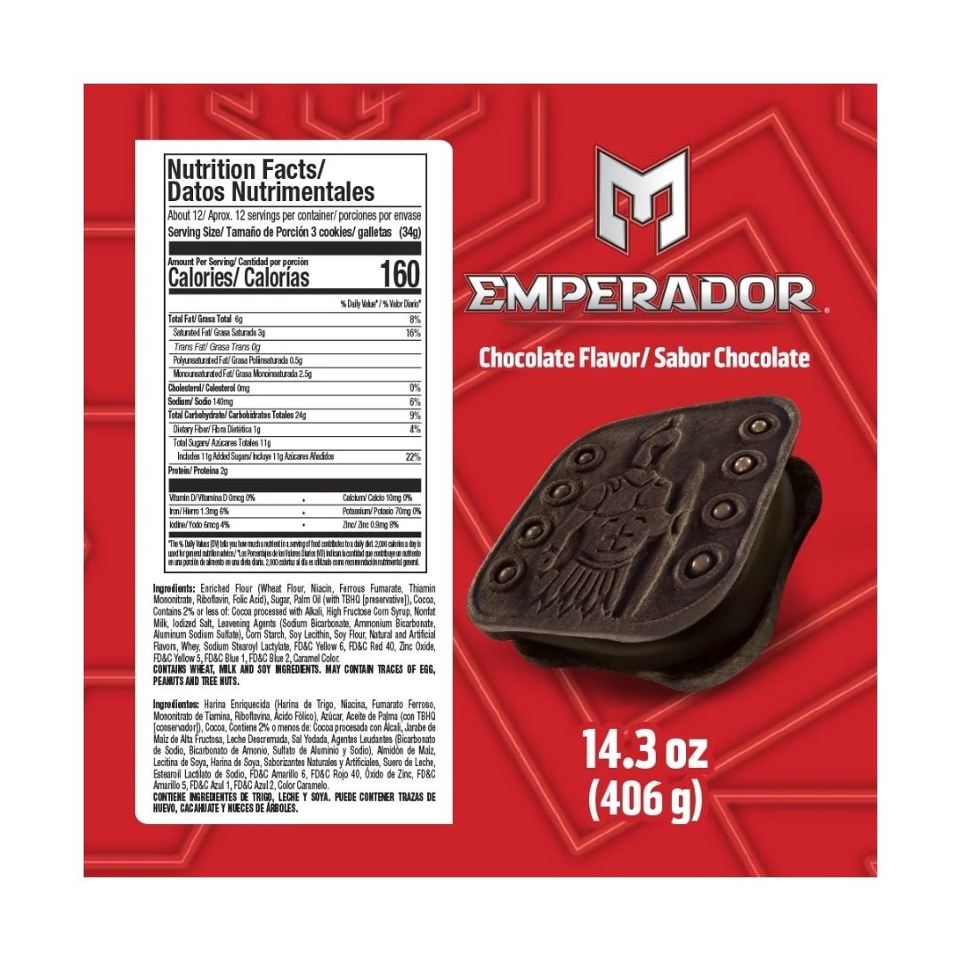 Gamesa Fudge Emperador Chocolate Cookies - 14.3 oz - MexGrocer.com