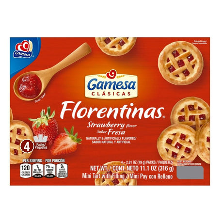 Gamesa Florentinas Cookies with Strawberry - 12.3 oz