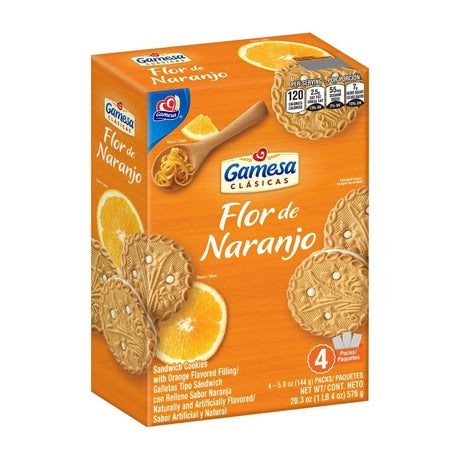 Gamesa Flor de Naranjo Cookies 4 Packs - 20.3 oz