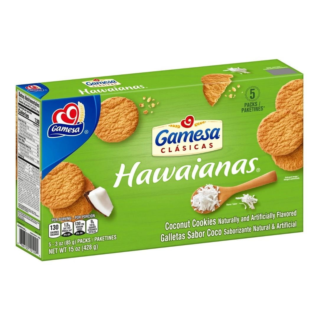 Gamesa Hawaians Cookies - 14.8 oz - MexGrocer.com