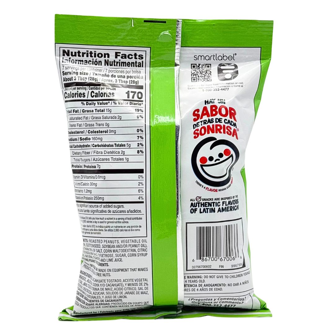 Sabritas Salt and Lime Peanuts (Sal y Limon) 7 oz - MexGrocer.com