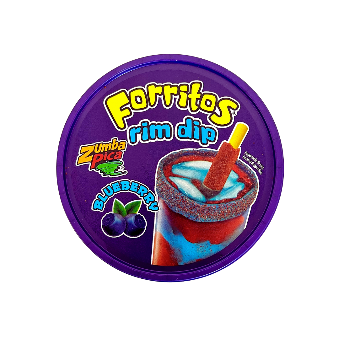 Blueberry Blast Rim & Sip Pack – Pasta para escarchar de arándano & Pajitas de caramelo