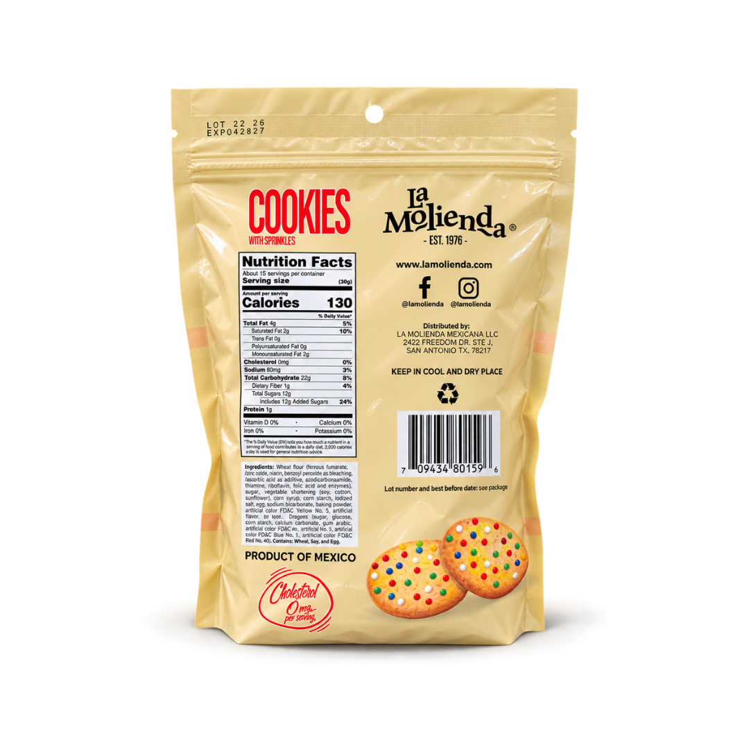La Molienda Grajeas Cookies – Mexican Sprinkle Cookies 16 oz