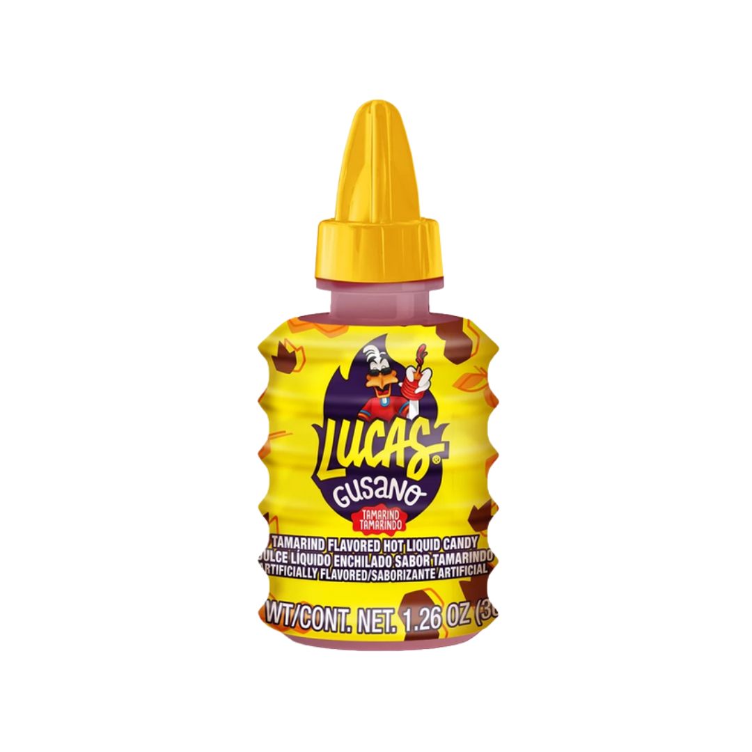 Lucas Gusano Dulce de Tamarindo – Mexican Liquid Candy – 10 Count - MexGrocer.com