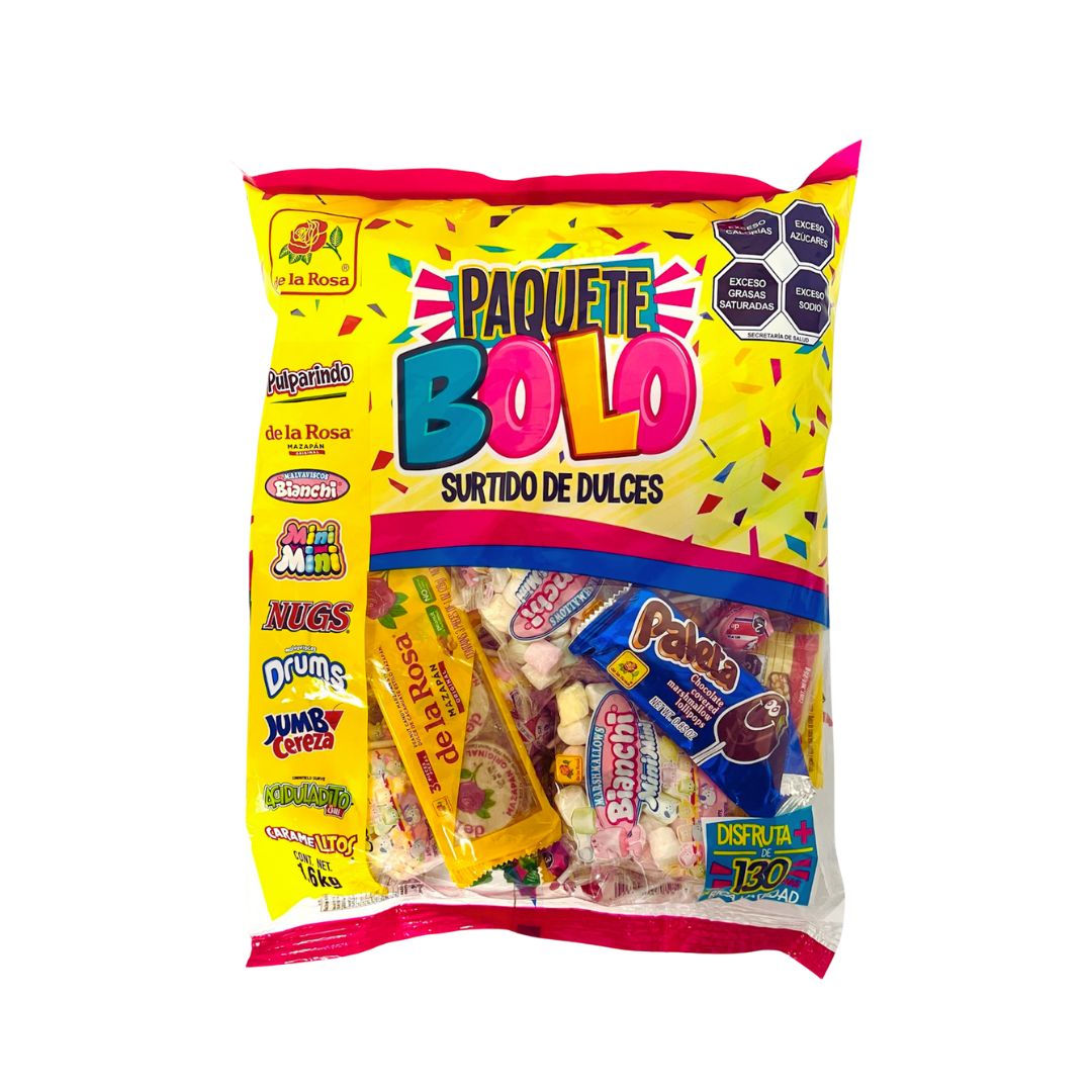 De La Rosa Paquete Bolo Mix Candy Bag - 130 Pcs - MexGrocer.com