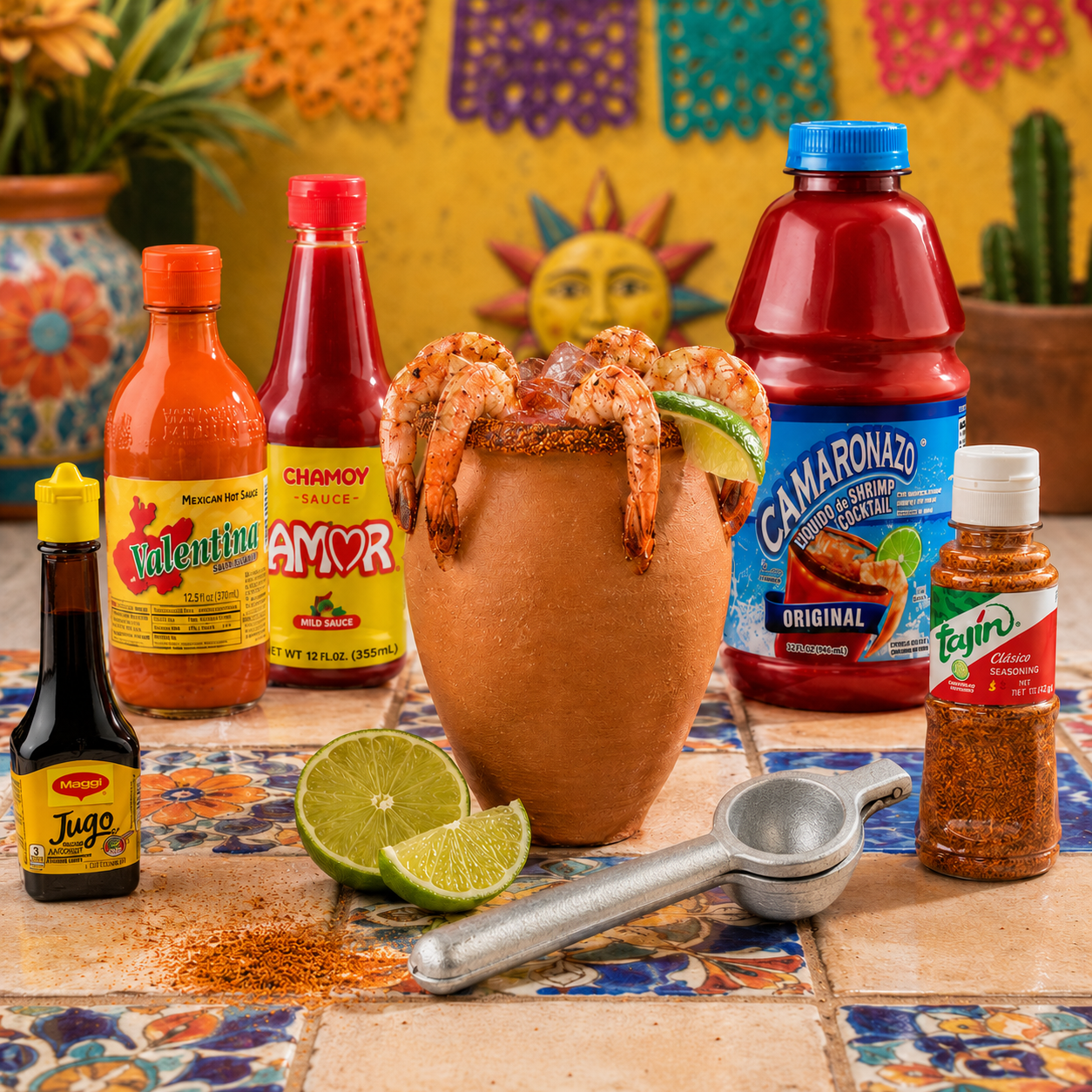 Paquete Clásico de Michelada – Kit de Bebidas Mexicanas con Cantarito