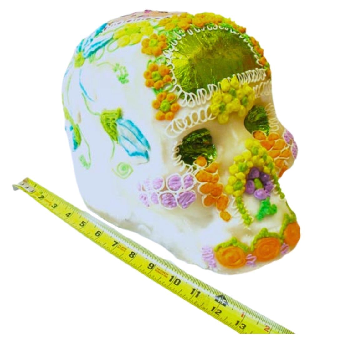 Calaveras de Azucar - Sugar Skulls Dia de Muertos - Extra Large - 7" L x 5" W x 6" H - 1 unit