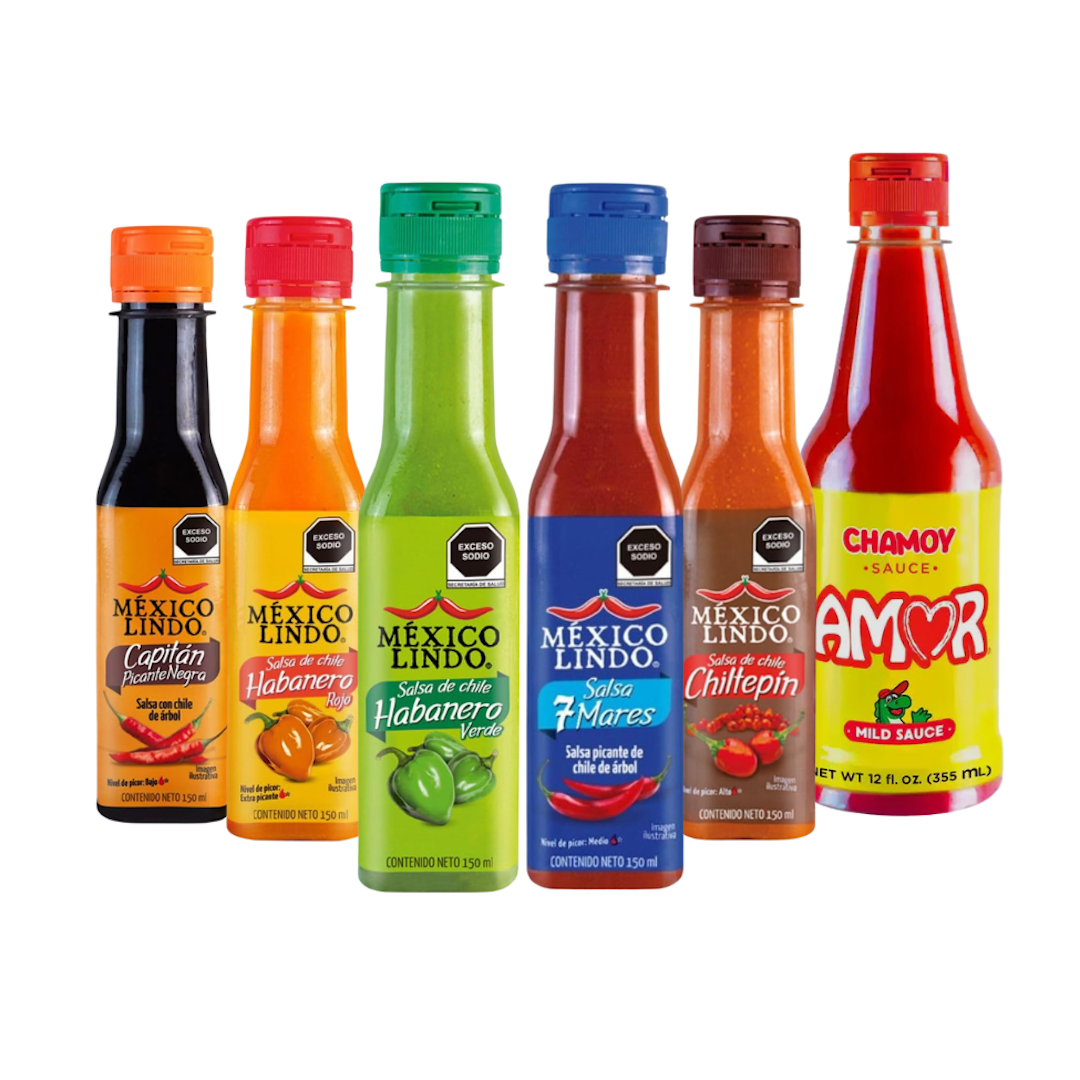 Mexico Lindo & Amor CHAMOY Sauce Pack – 6 Items