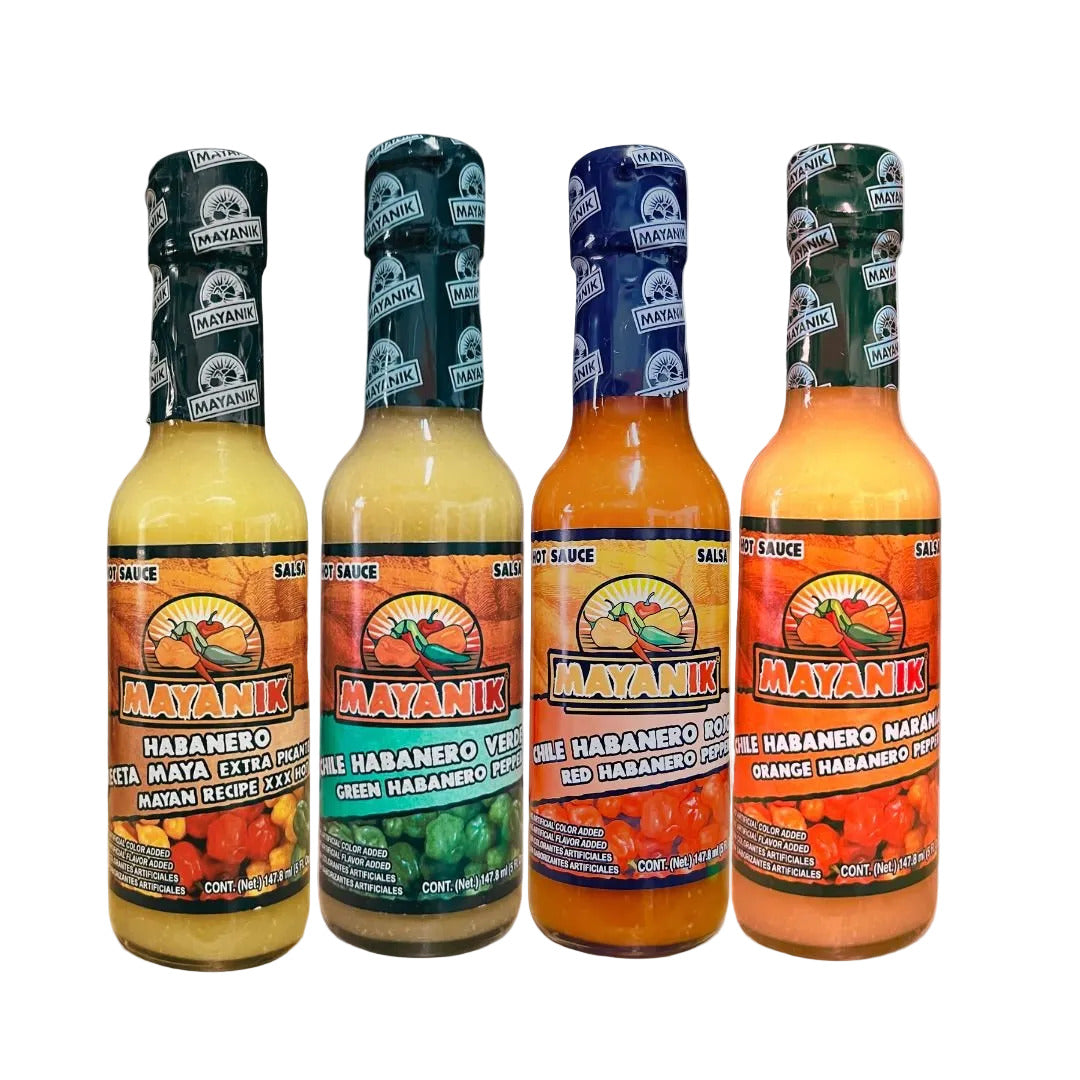 Mayanik 4 Habanero Hot Sauce Gift Pack - 4 units - MexGrocer.com