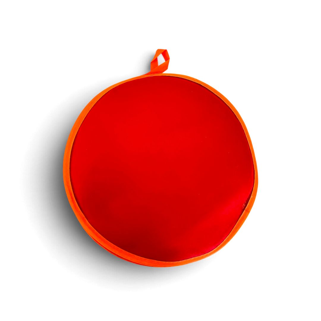 Vaporera de bolsillo y calentador de tortillas de la marca Kitchen – Naranja Floral 10"