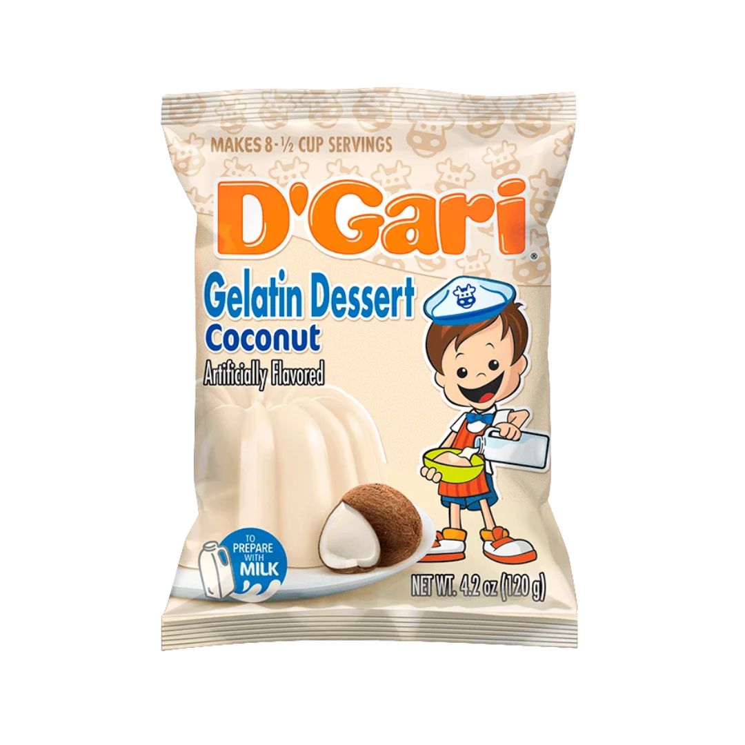 D’Gari Coconut Milk Gelatin Dessert - 4.2 oz - MexGrocer.com