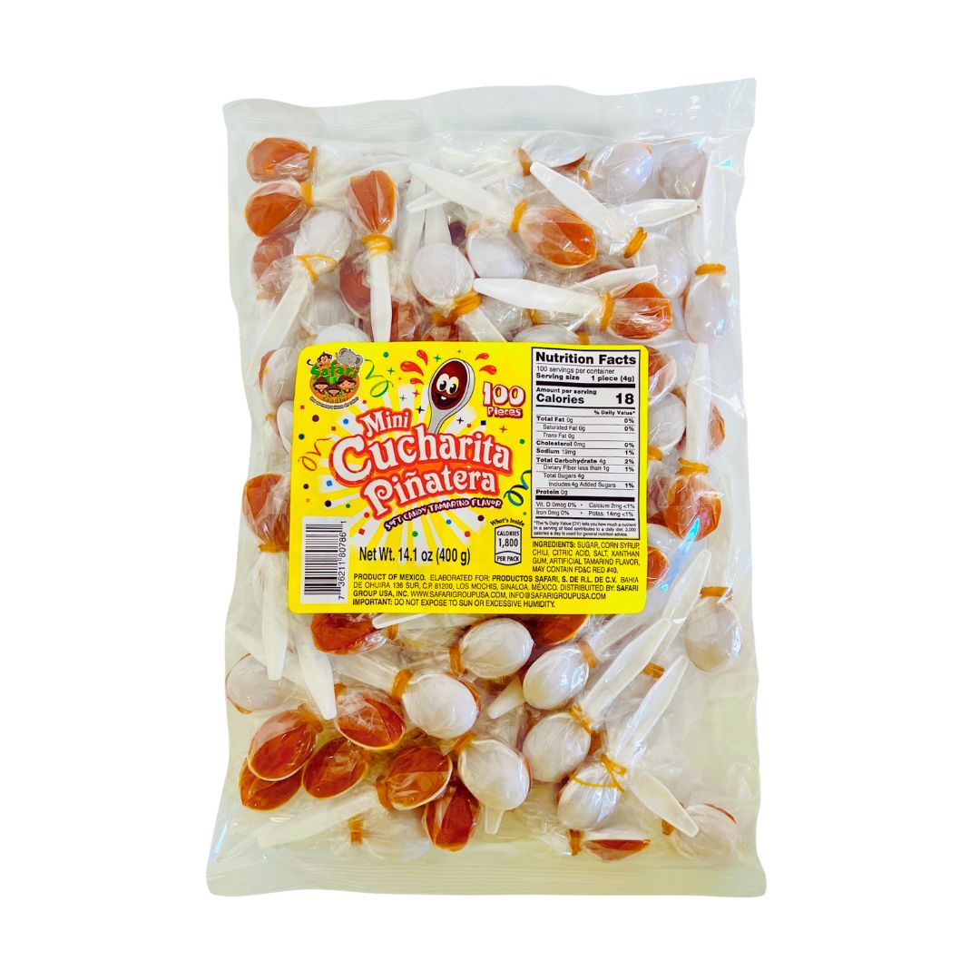 Mini Cucharita – Candy Spoon Tamarind by Safari – 100 Count (14.1 oz) - MexGrocer.com