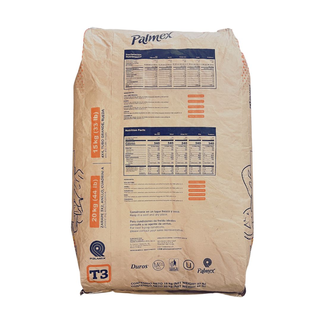 Palmex Duritos Wheels Wheat Flour Snacks 33 lbs - MexGrocer.com