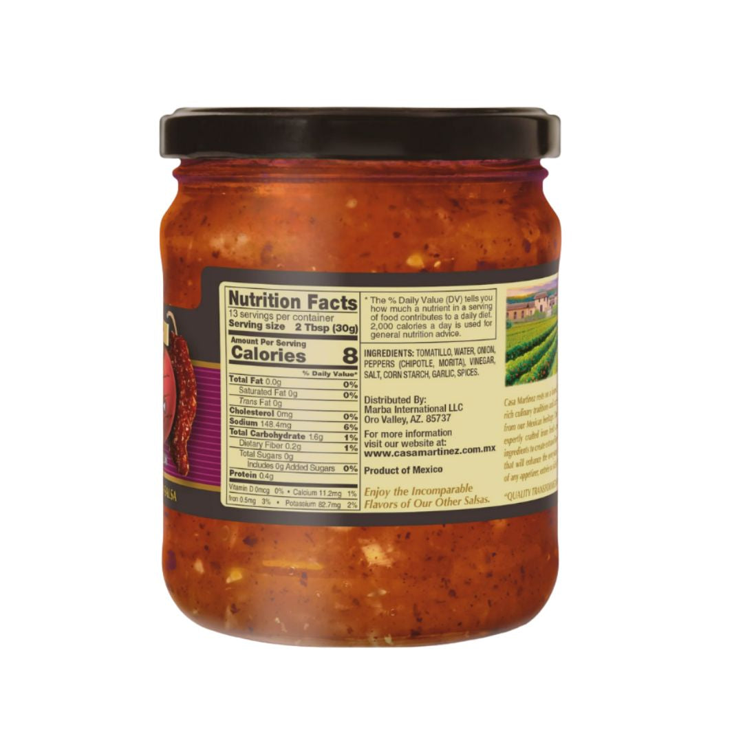 Casa Martinez Medium Fire Roasted Chipotle Salsa, 16 oz