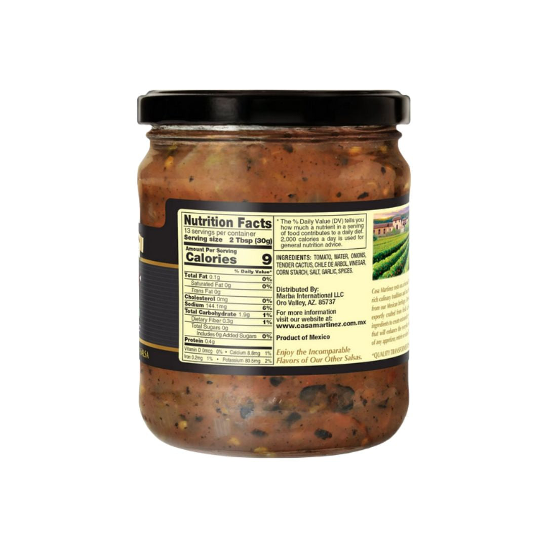 Casa Martinez Gourmet Diabla Salsa – Hot Mexican Roasted Salsa 16 oz