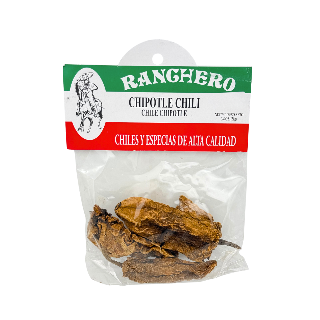 Ranchero Dried Chipotle Chile Pods – Smoked Dried Jalapeño Chiles 0.75 oz