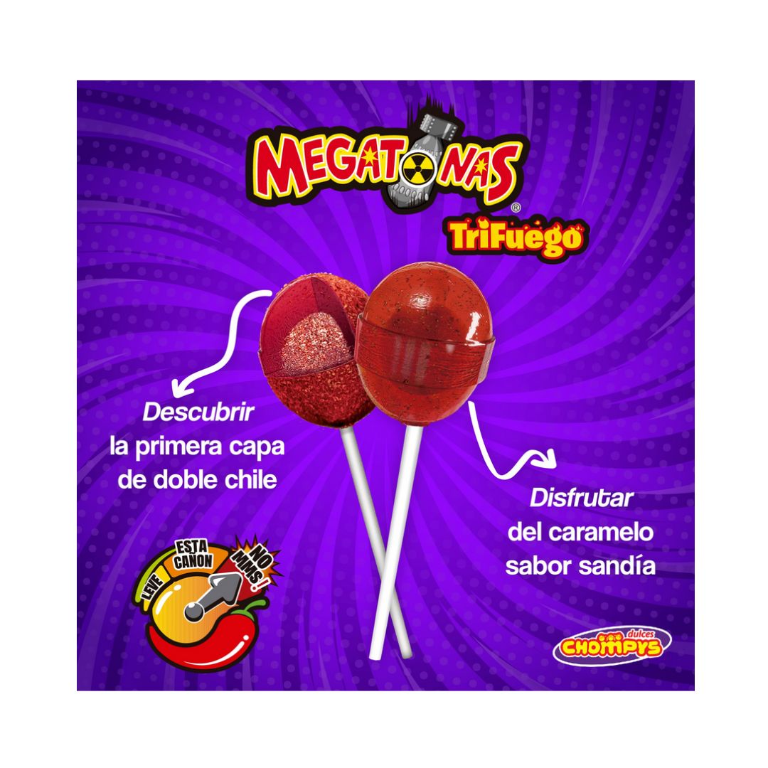 Chompys Megatonas Sandía (Watermelon) Chili Candy – 40 ct